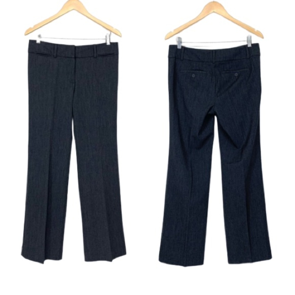 LOFT Outlet Solid Gray Original Dress Trouser Career Pants W/ Crease Detail